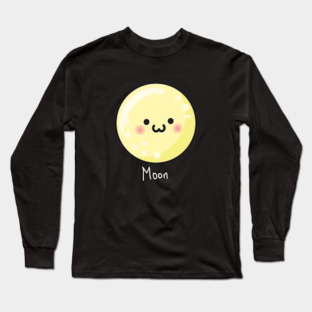 Cute Kawaai Moon Parody with Pink Cheeks Long Sleeve T-Shirt by loltshirts